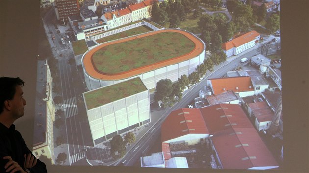 Takto by soubor sportovišť se stadionem měl vypadat z leteckého pohledu. Na střeše arény by měl být běžecký ovál.