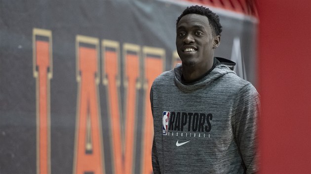 Pascal Siakam m na trnink Toronto Raptors.