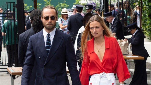 James Middleton a Alize Thevenetov (Wimbledon, 14. ervence 2019)