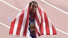 Amerianka Dalilah Muhammadová slaví titul mistryn svta na trati 400 metr...