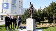 Hliněný model sochy T. G. Masaryka před rokem přímo před očima návštěvníků...