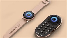 Koncept netradičního mobilu Samsung Galaxy Watch Phone