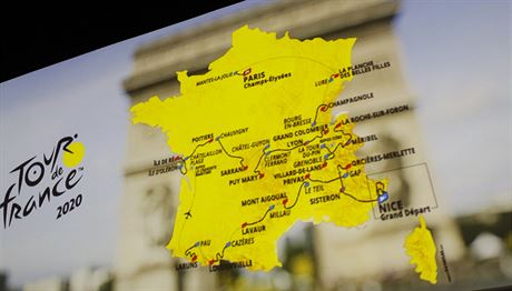 Mapa trasy Tour de France 2020