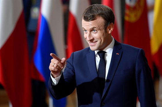 Francouzský prezident Emmanuel Macron na tvrtením summitu EU v Bruselu. (17....