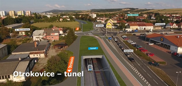 Plánovaná podoba elezniního tunelu, který má ulehit provozu na kiovatce v...
