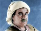 Kurdský vdce Mustafa Barzání na dobovém portrétu