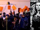 st obyvatel v Lipnku nad Bevou protestovala na mtinku prezidenta Miloe...