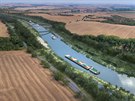Vizualizace vodního koridoru Dunaj-Odra-Labe