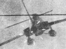 Letoun Thunderstreak zachycený v zamovai Migu 17 PF ve chvíli, kdy ppor. De...