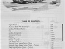 Stránka z provozní píruky F-84 F se seznamem nouzových postup