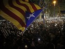 Pi úterních demonstracích v Barcelon a dalích katalánských mstech zadrela...
