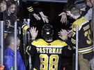 S Davidem Pastrňákem si chce plácnout mnoho fanoušků, je hvězdou Boston Bruins.