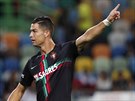 Portugalský tahoun Cristiano Ronaldo bhem tréninku