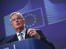 éfvyjednava EU Michel Barnier ohlauje obsah nové brexitové dohody v Bruselu....