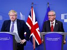Předseda Evropské komise Jean-Claude Juncker a britský předseda vlády Boris...
