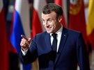 Francouzský prezident Emmanuel Macron na čtvrtečním summitu EU v Bruselu. (17....