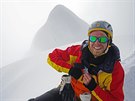 Jan Vlačiha na vrcholovém hřebenu Alpamaya