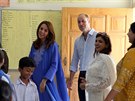 Princ William a vévodkyn Kate na návtv koly (Islámábád, 15. íjna 2019)