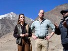 Vévodkyn Kate a princ William na tajícím ledovci v pohoí Hindúkú v...