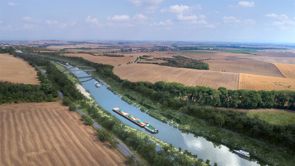Vizualizace vodního koridoru DunajOdraLabe