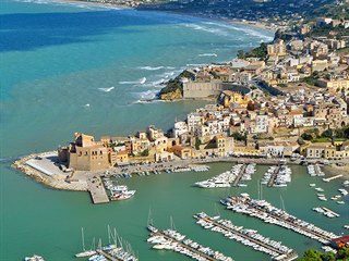 Castellammare del Golfo. Pohled na město od jihozápadu