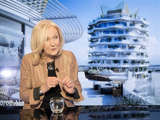 Architektka Eva Jiřičná v diskusním pořadu Rozstřel (10. října 2019)