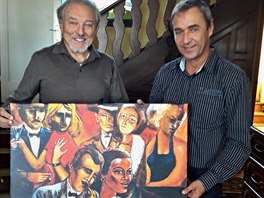 Poté, co mu sám p�edal sv�j obraz, si Ladislav Dostál p�evzal od Karla Gotta...