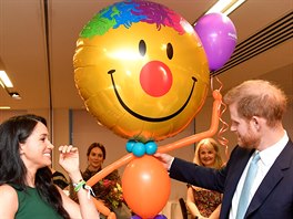 Princ Harry a vévodkyn Meghan na recepci ped udílením cen WellChild Awards...