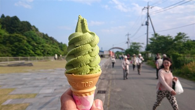 Zmrzlina ze zelen�ho �aje matcha.