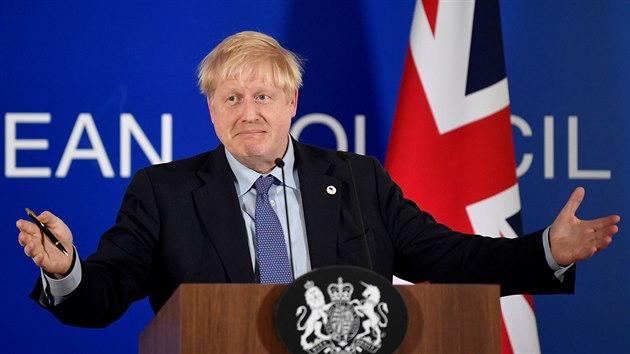 Britsk premir Boris Johnson na summitu v Bruselu (17. jna 2019)