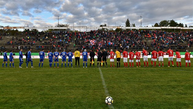 Momentka ze zápasu legend Brna a Olomouce na stadionu za Lužánkami.