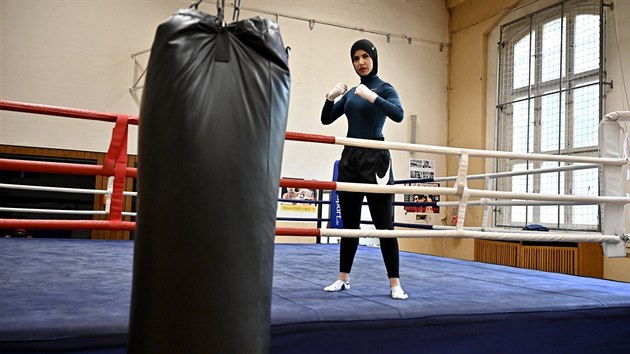 Nmeck boxerka libanonskho pvodu Zeina Nassarov na trninku (30. srpna 2019)