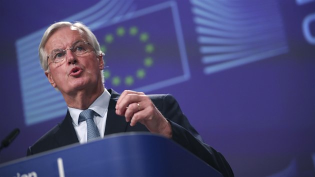 fvyjednava EU Michel Barnier ohlauje obsah nov brexitov dohody v Bruselu. (17. jna 2019)