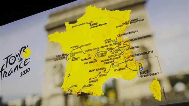 Mapa trasy Tour de France 2020