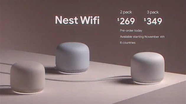 Cenov nabdky na wifi router Nest Wifi a Extender Nest Wifi Point od Googlu