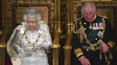 Britská královna Albta pednesla projev v britském parlamentu. (14. záí 2019)