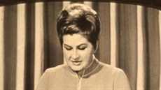 Kamila Mouková v prbhu ivého vysílání z 21. srpna 1968