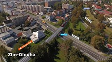 Vylepení se má dokat podjezd na ulici Dlouhá, jeho výka v souasnosti...