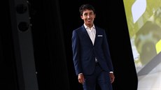 Egan Bernal bhem pedstavení trat Tour de France v roce 2020.