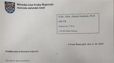 Dopis Pavla Novotného Zdeňku Ondráčkovi. Zůstal bez odpovědi. (5. října 2019)