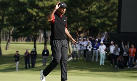 Americk golfista Tiger Woods na turnaji Zozo Championship v ib.