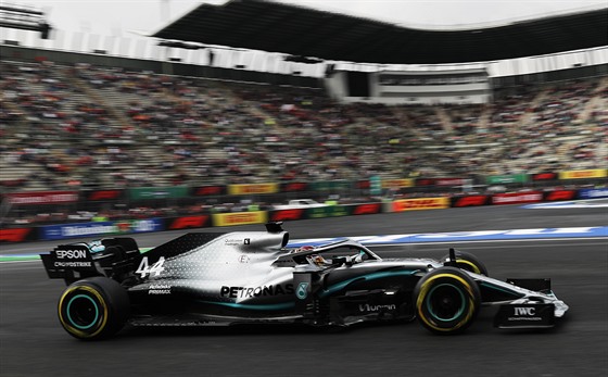 ROK 2019. Lewis Hamilton v kvalifikaci na Velkou cenu Mexika