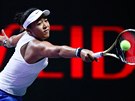 Japonská tenistka Naomi Ósakaová na Turnaji mistry v en-enu.