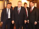 Prezident Miloš Zeman přišel do Sněmovny podpořit státní rozpočet. (23. října...