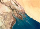 Delta eky Colorado v Mexiku na snímku ze satelitu ukazuje, e o pítoku mohou...
