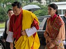 Bhútánský král Jigme Khesar Namgyel Wangchuck a královna Jetsun Pema (22. íjna...