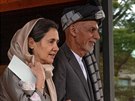 Prezident Afghánistánu Araf Ghaní a jeho ena Rula Ghaníová (22. íjna 2019)