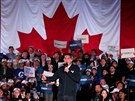 Lídr kanadských konzervativc Andrew Scheer (uprosted, 20. íjna 2019)