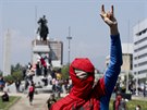 Protesty v chilském Santiagu (20. íjna 2019)