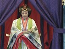 Manelka nového japonského císae Masako pi slavnostní korunovaci. (22. íjna...